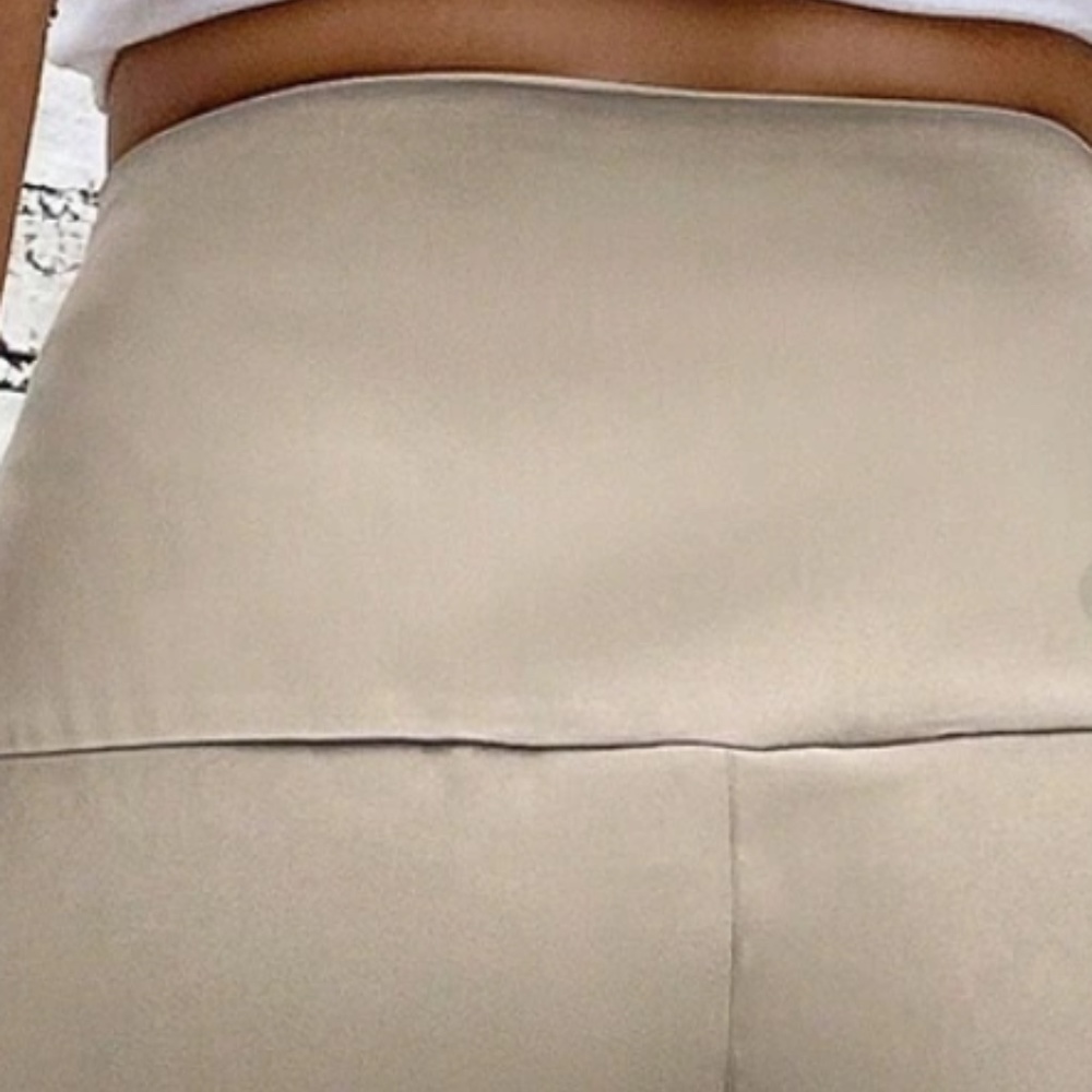012 Classic High Waisted Pockets Pleated Hem Trouser Pants - Picture 6 of 10